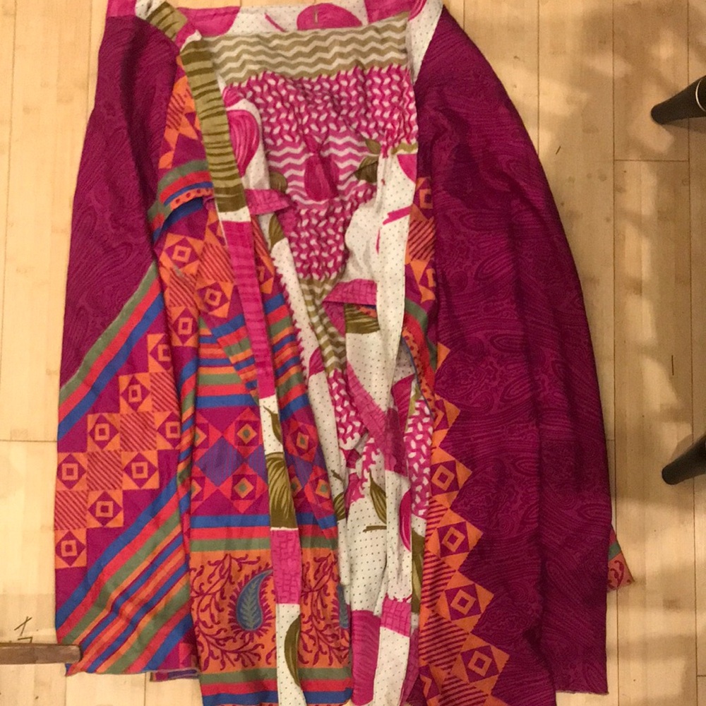 Recycled Saree Wrap Skirt
